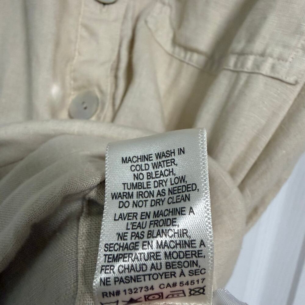 Anthropologie Cloth & Stone Women's Linen Utility Romper Size Large - Picture 9 of 12